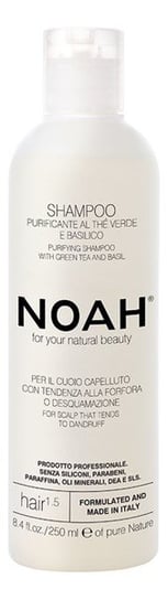 noah s ark Очищающий шампунь для волос «Для вашей естественной красоты», очищающий шампунь для волос с зеленым чаем и базиликом, 250 мл Noah