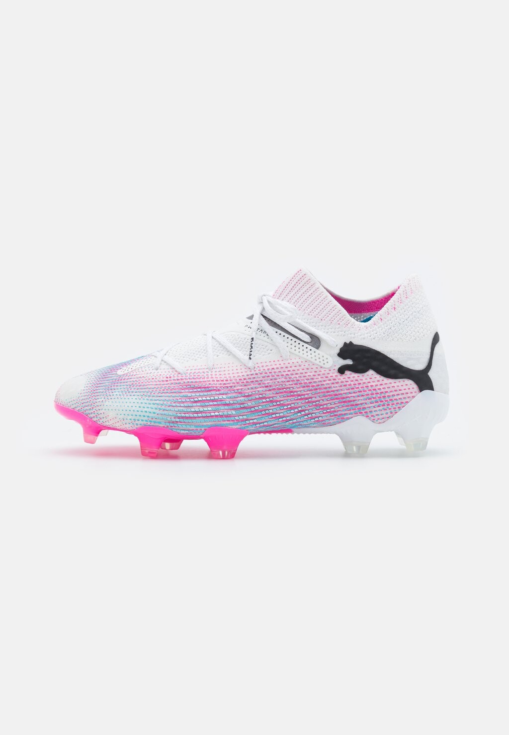 

Футбольные бутсы с шипами FUTURE 7 ULTIMATE FG/AG Puma, цвет white/black/poison pink