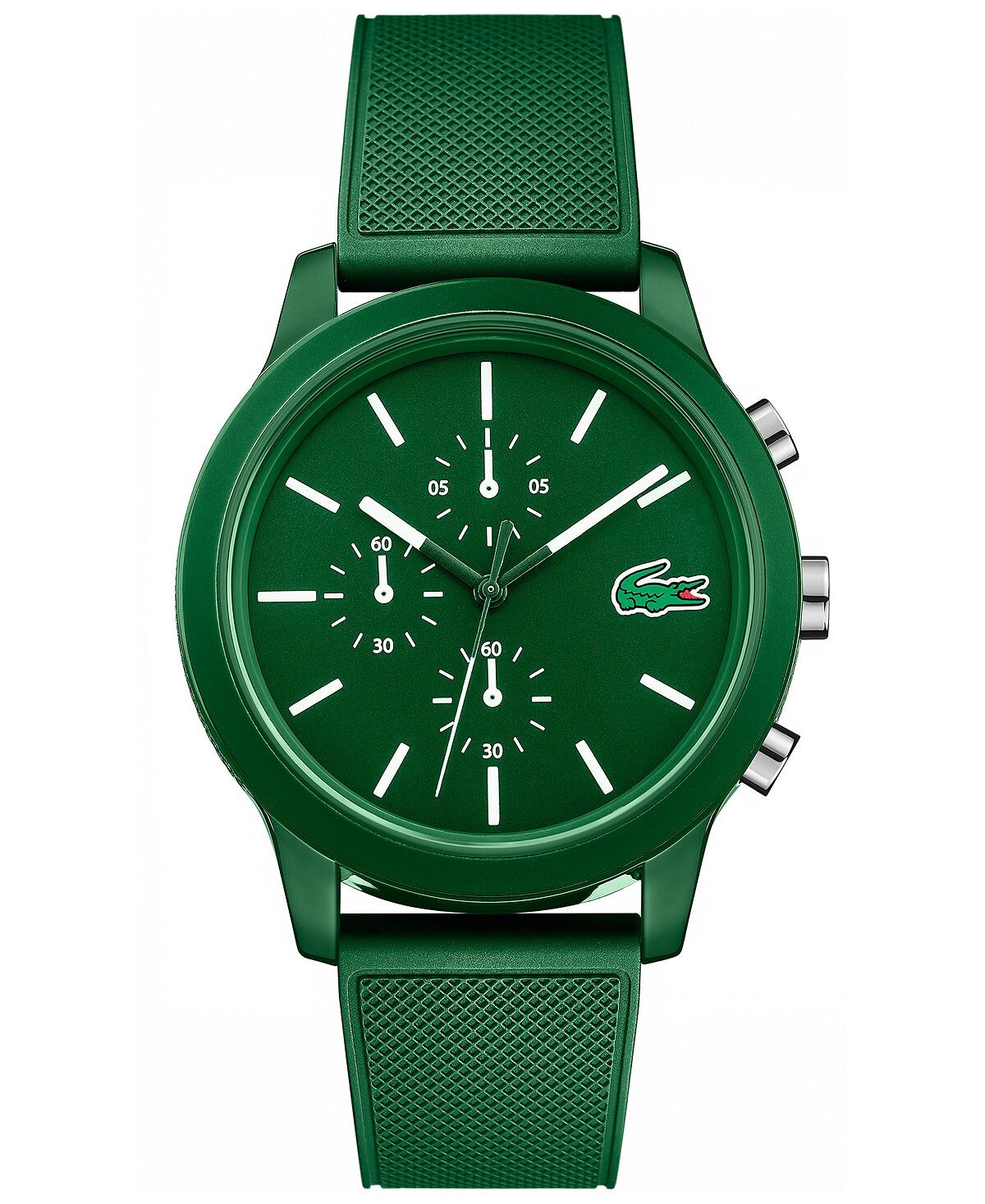 

Мужские часы с хронографом L.12.12, зеленый силиконовый ремешок, 44 мм Lacoste