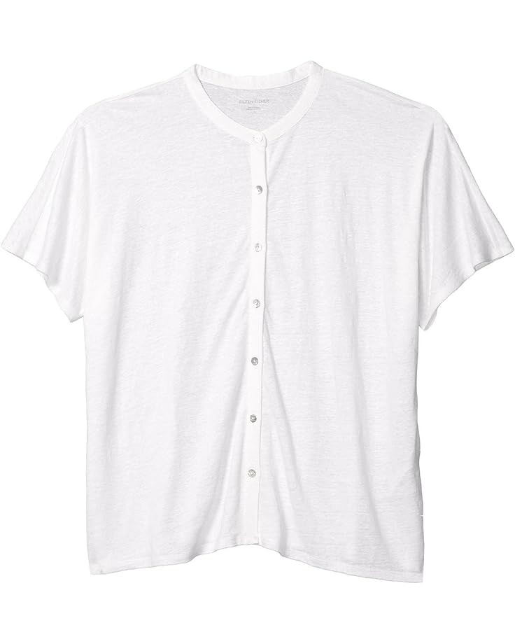

Рубашка Eileen Fisher Mandarin Collar Shirt, белый