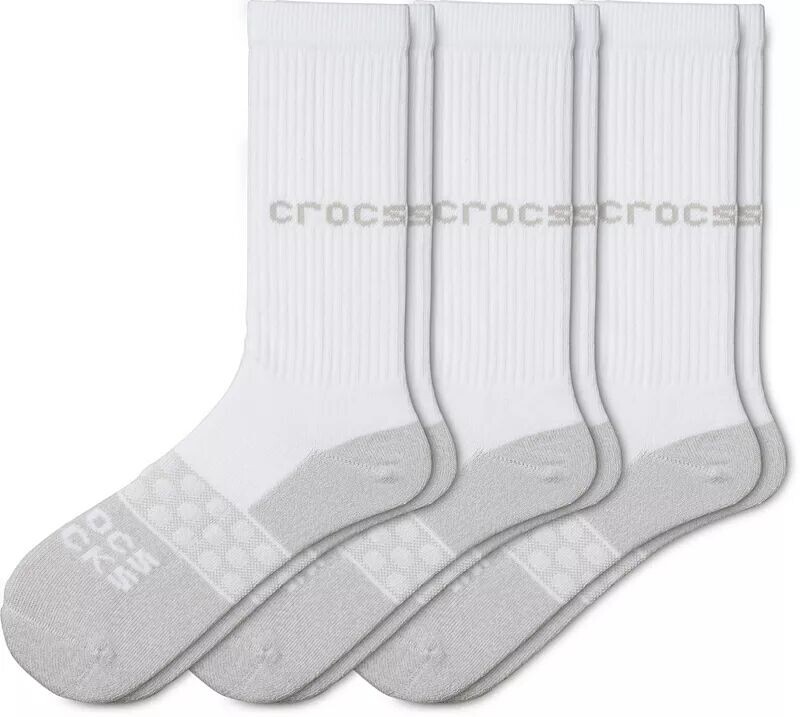 

Носки Crocs для взрослых Crew Solid, 3 шт., белый