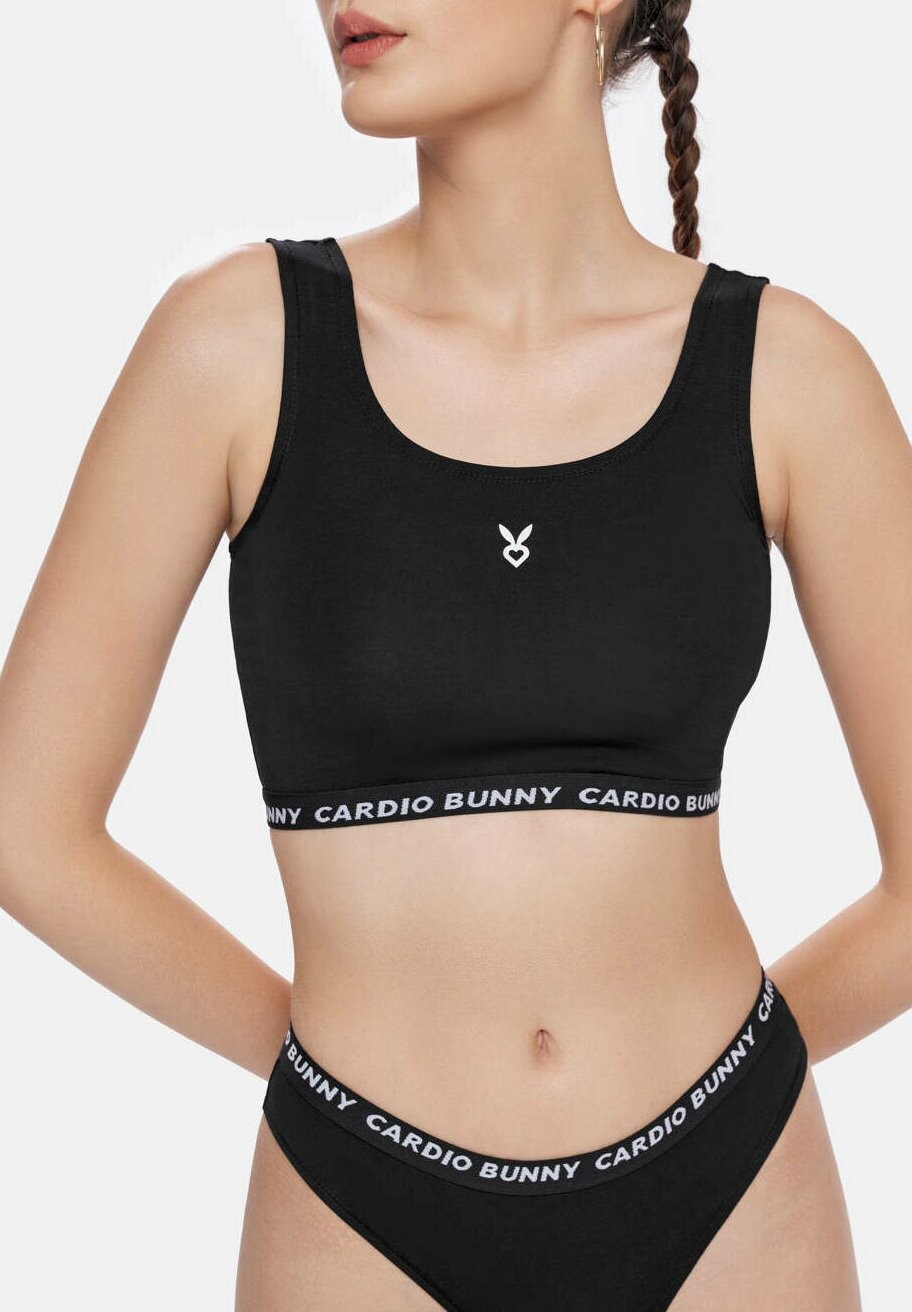 

Удлиненный бюстгальтер Daily Crop Cardio Bunny, черный