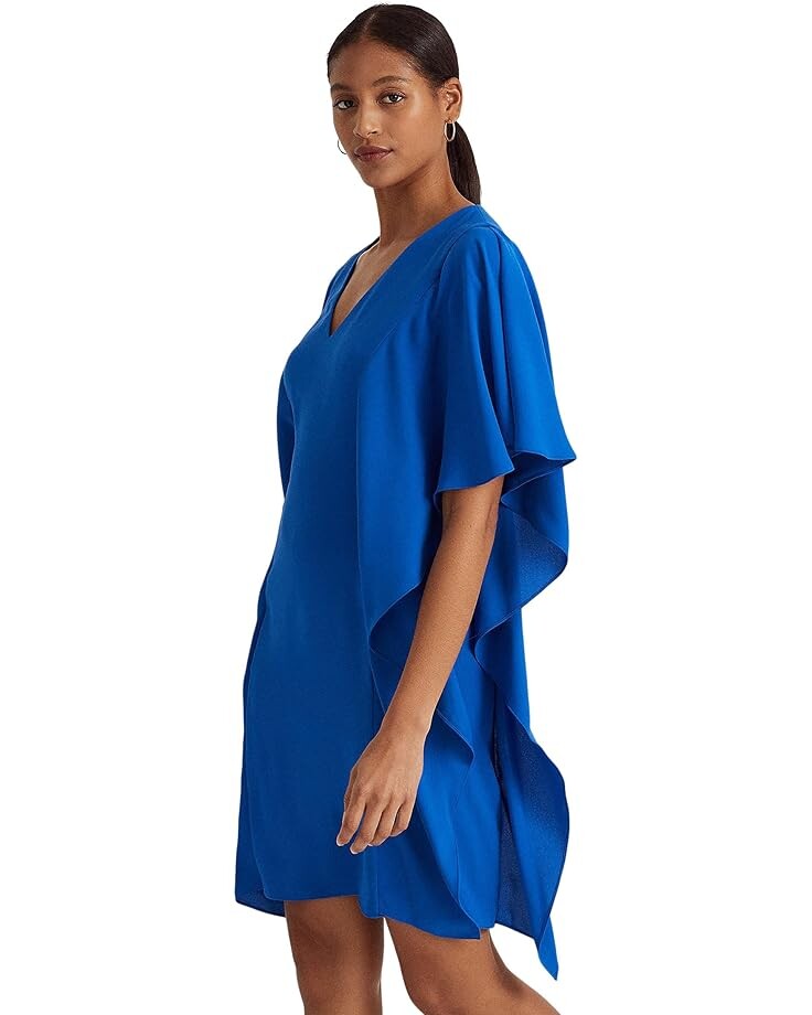 

Платье LAUREN Ralph Lauren Georgette Caftan Cocktail Dress, цвет Blue Saturn