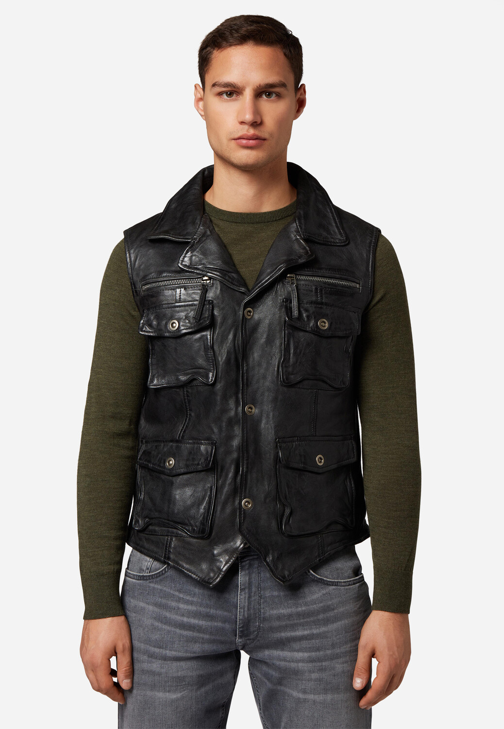 

Кожаная куртка Ricano Lederweste Vest SK, черный