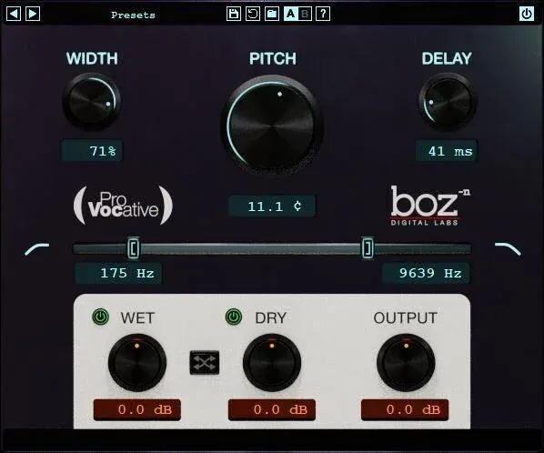 

Плагин Boz Digital Labs ProVocative Micro для изменения высоты тона