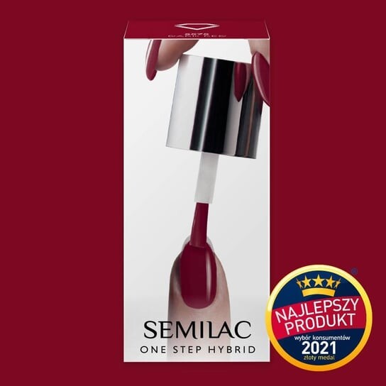 

Темно-красный лак, 5 мл Semilac, One Step, S575