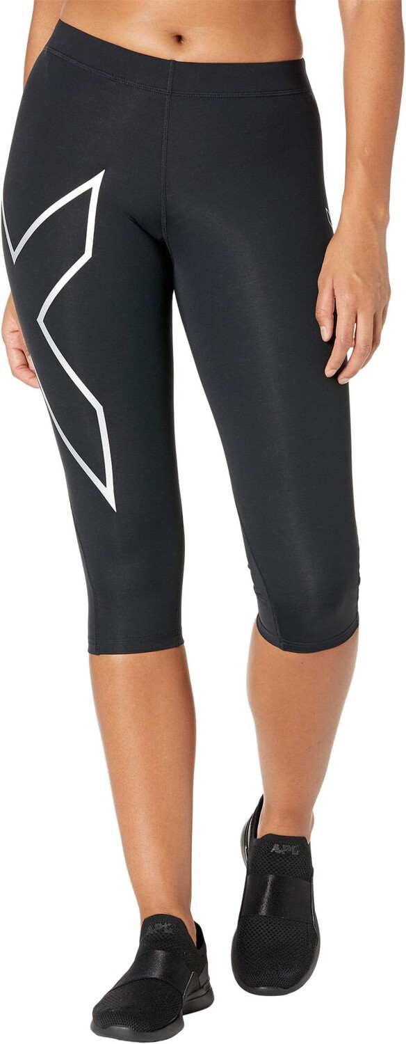 

Брюки 2XU Core Compression 3/4 Tights, цвет Black/Silver