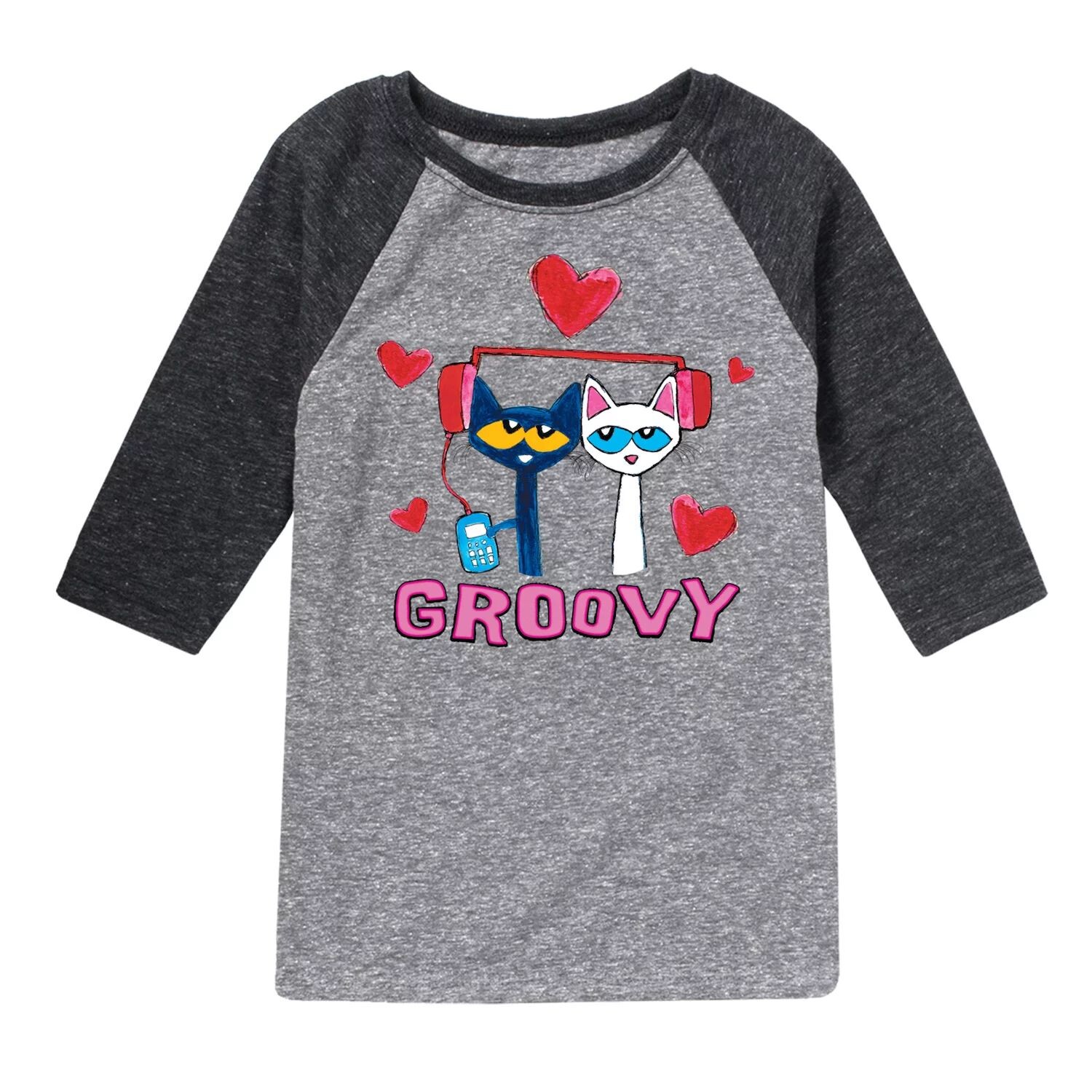 

Футболка реглан Groovy Love для мальчиков 8–20 лет с котом Питом Licensed Character