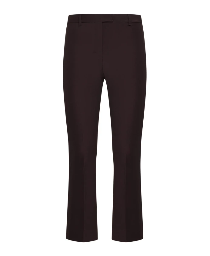 

Бордовые брюки из эластичного хлопка Max Mara, коричневый