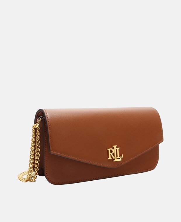 

Кожаная сумка через плечо Lauren Ralph Lauren, серо-коричневый