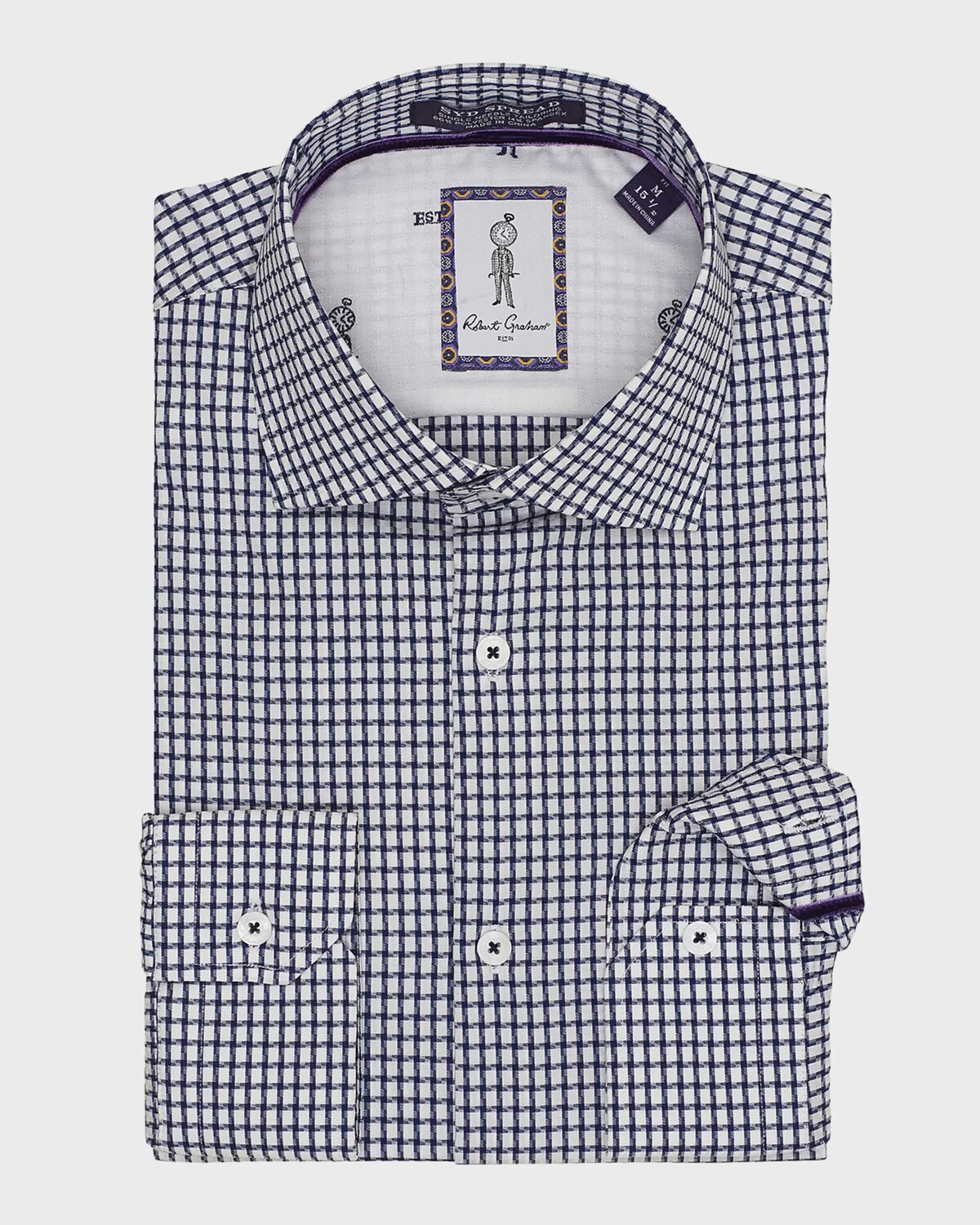 

Мужская классическая рубашка Acton Robert Graham, цвет Navy