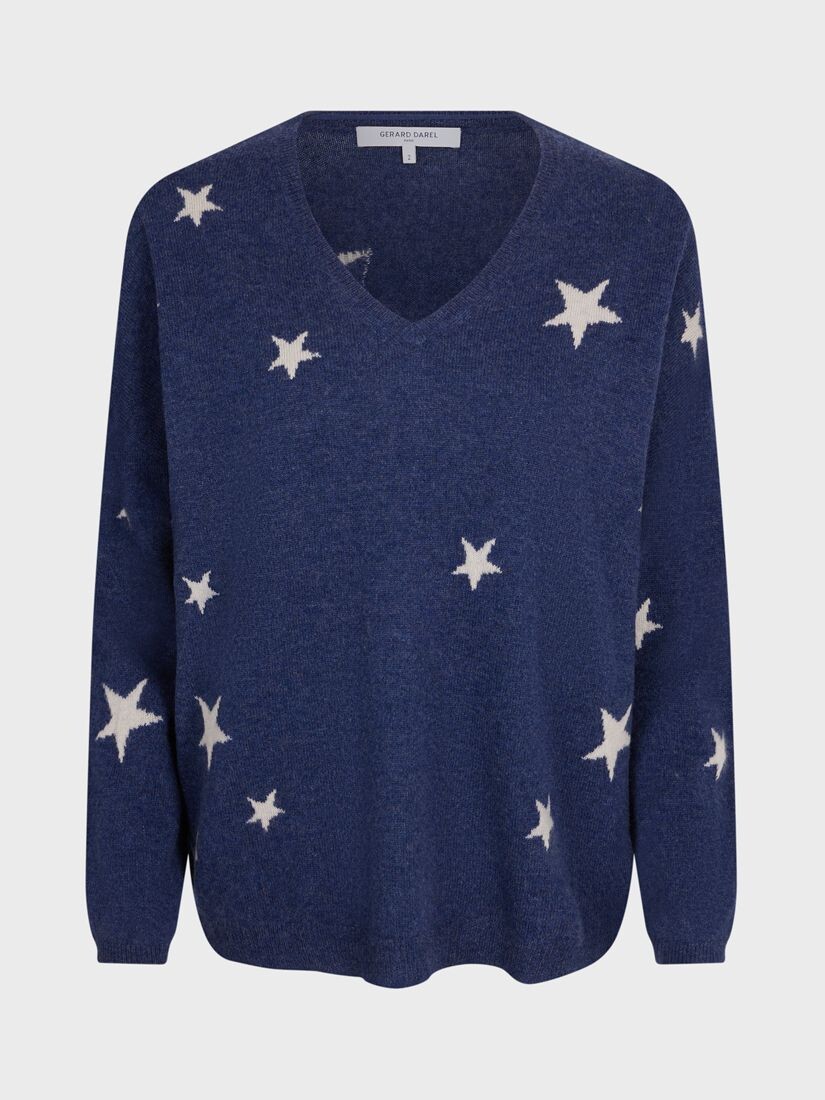 

Gerard Darel Lorette Star кашемировый джемпер с V-образным вырезом, синий