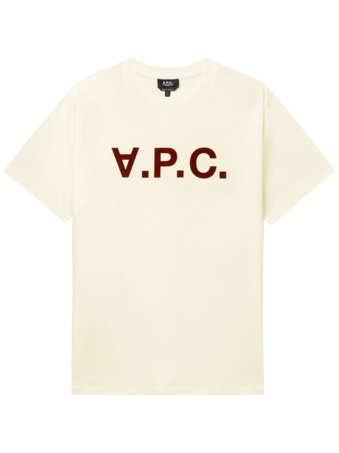 

A.P.C. футболка с логотипом в виде флока, нейтральный цвет