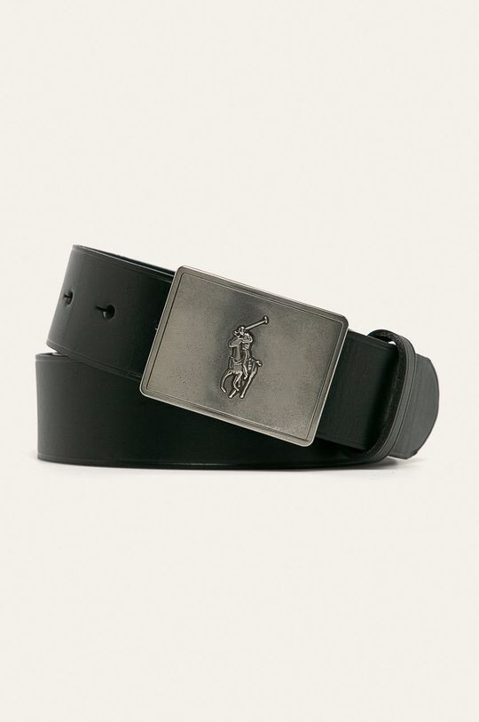 

Кожаный ремень Polo Ralph Lauren, черный