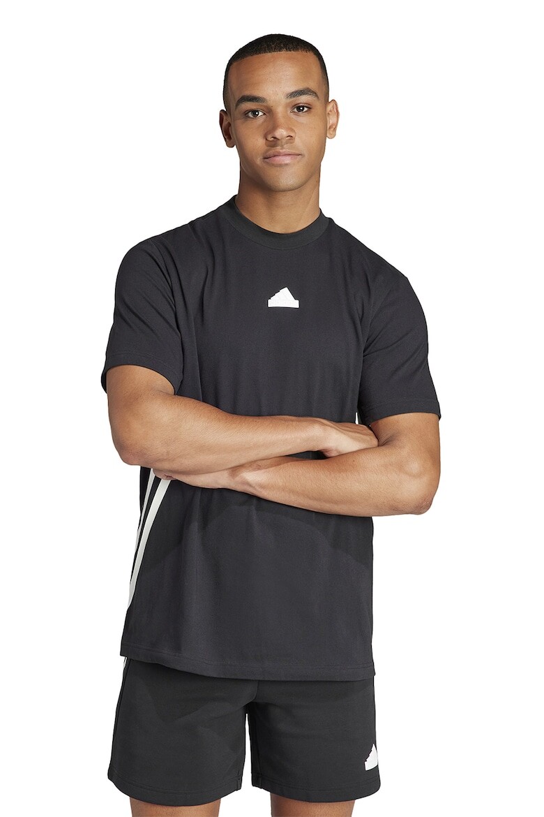 

Футболка с овальным вырезом и заниженными рукавами Adidas Sportswear, черный