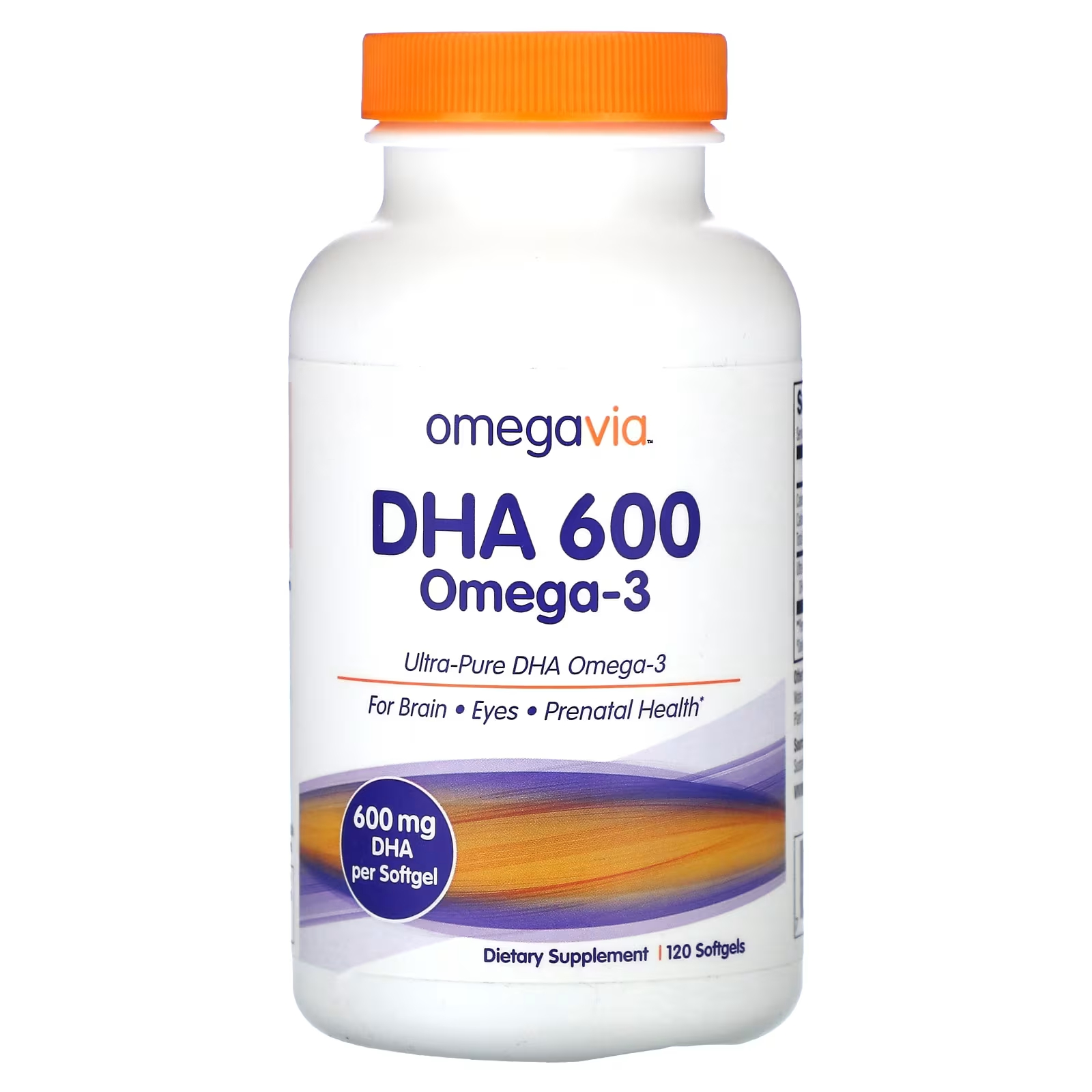 Омега-3 OmegaVia DHA 600, 120 мягких таблеток pure synergy eye protector пищевая добавка для поддержки здоровья глаз 60 капсул