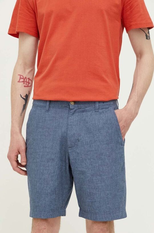 

Компания Холлистер шорты из смесового льна Hollister Co., темно-синий