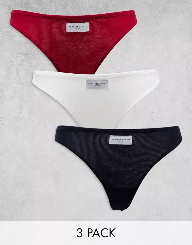 

Набор из трех трусов-стрингов Tommy Hilfiger в цвете Multi