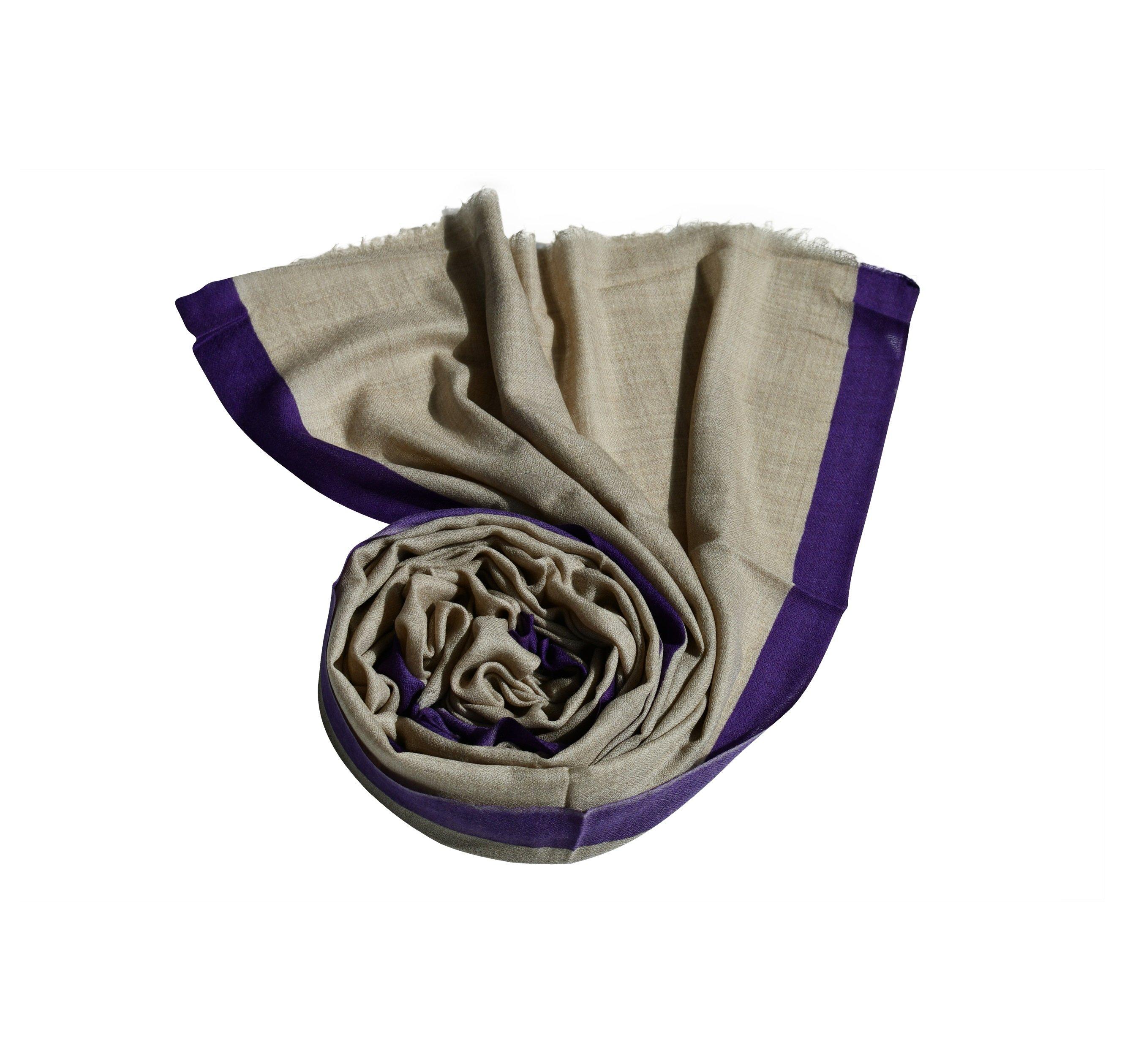 Шерстяной шарф простого дизайна, двухцветный, носится на шее и голове, размер: 210 x 75 см. Blue Chilli, фиолетовый