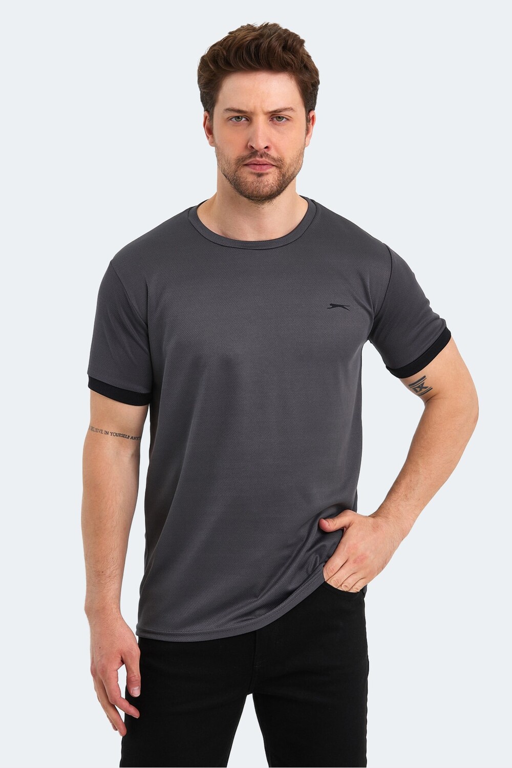 

Футболка мужская Ruut темно-серая Slazenger, серый
