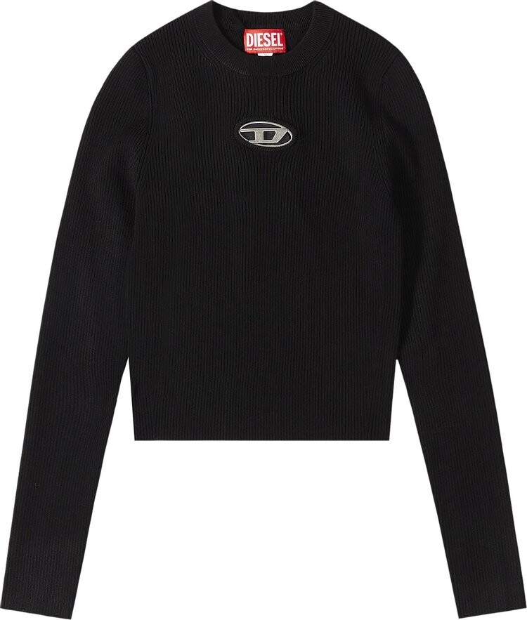 Свитер Diesel M-Valary Cropped Ribbed Roundneck 'Black', черный