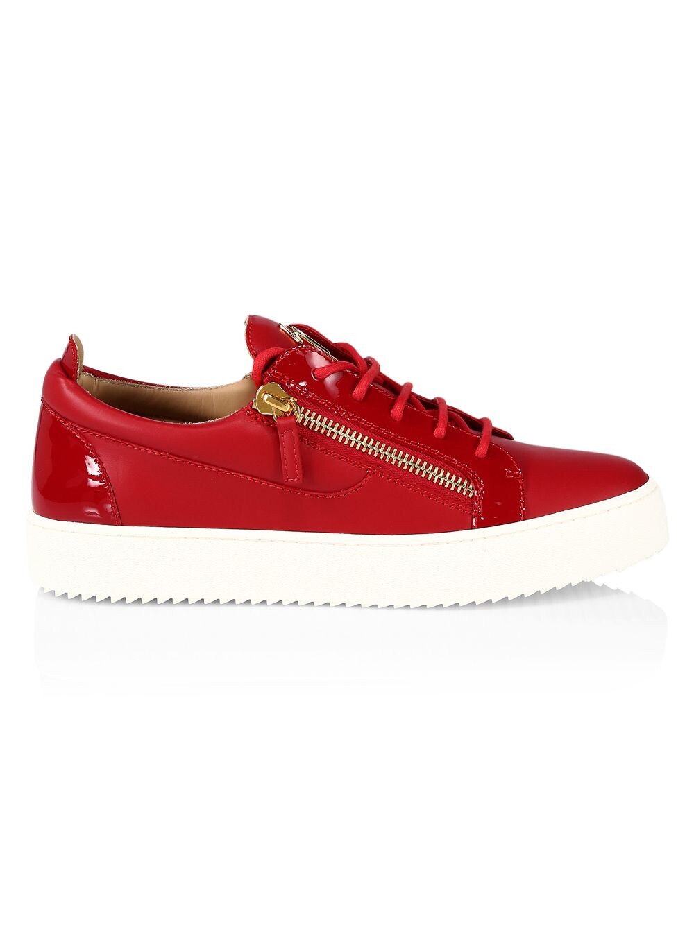 

Кожаные низкие кеды с молнией по бокам Briel Giuseppe Zanotti, красный