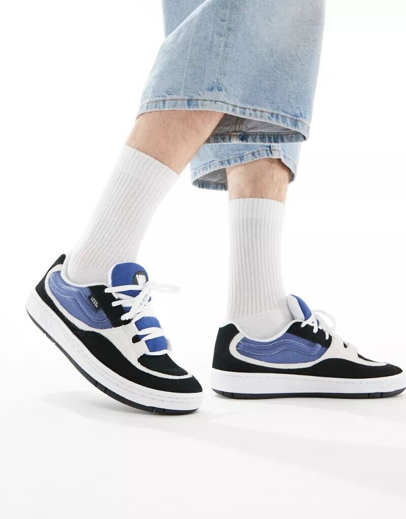 

Черные и темно-синие массивные кроссовки Vans Speed