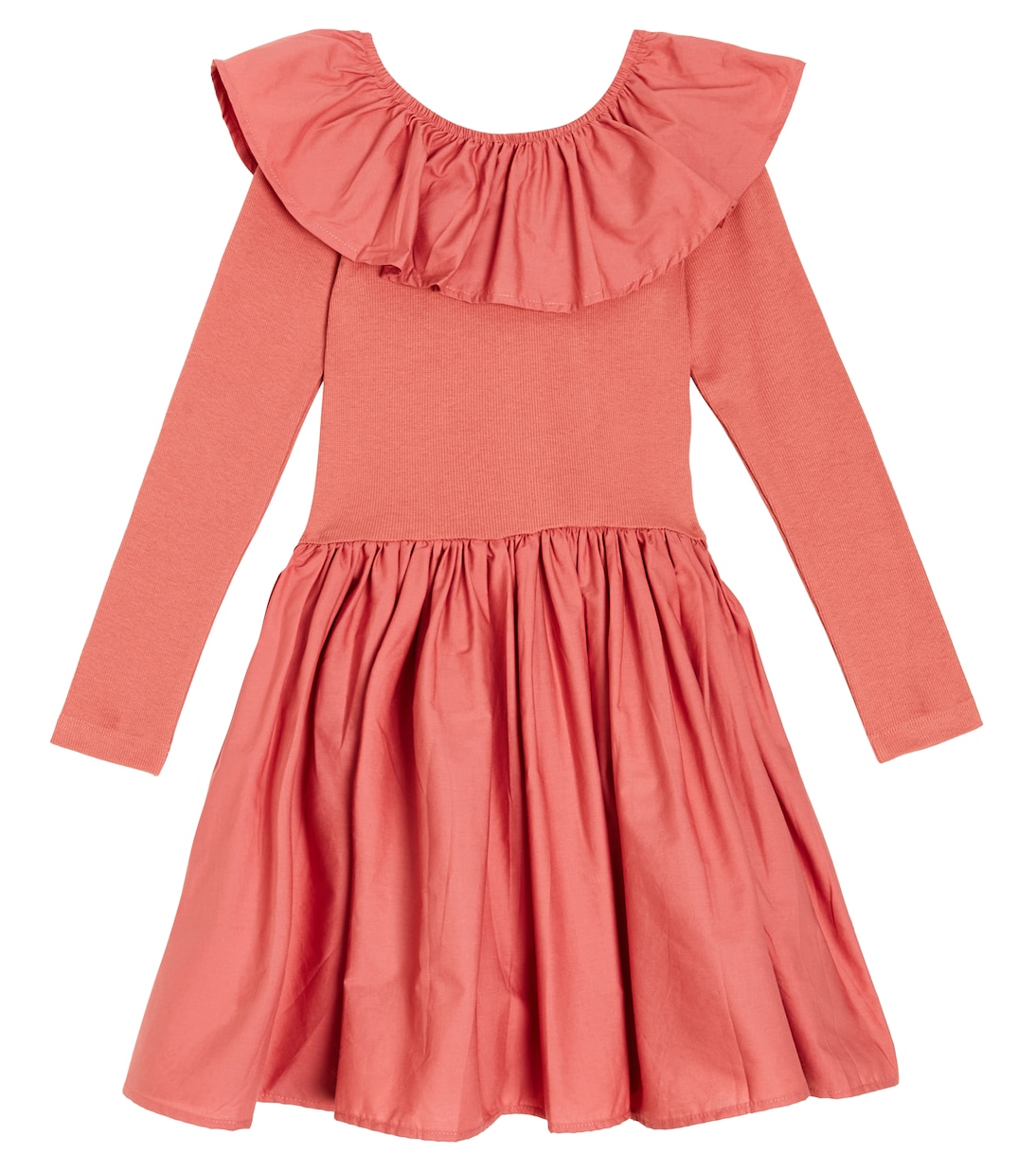 Платье из смесового хлопка с рюшами Molo, розовый