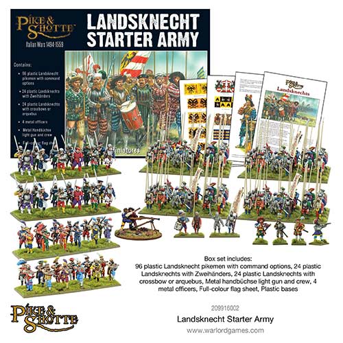 Фигурки Landsknecht Starter Army Warlord Games