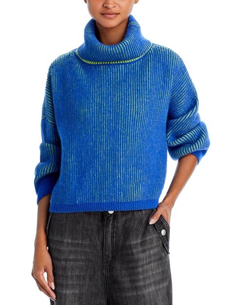 

Двухцветная водолазка в рубчик BLANKNYC, цвет Blue