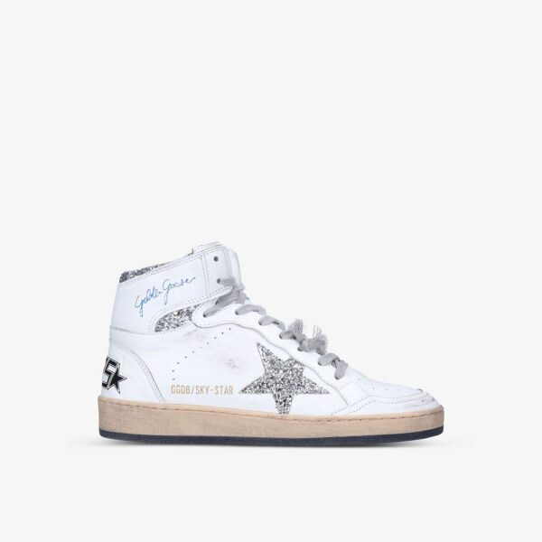 

Женские кожаные кроссовки Mid Star 80185 Golden Goose, белый