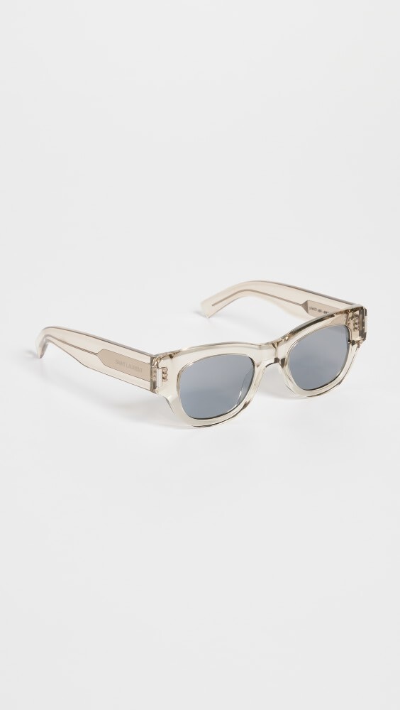

Солнцезащитные очки Saint Laurent SL 573 Soft Cat Eye, бежевый