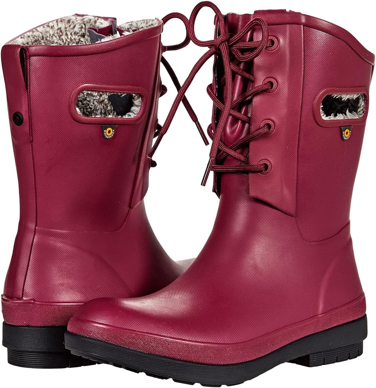 

Зимние ботинки Amanda Plush II Lace Bogs, цвет Berry