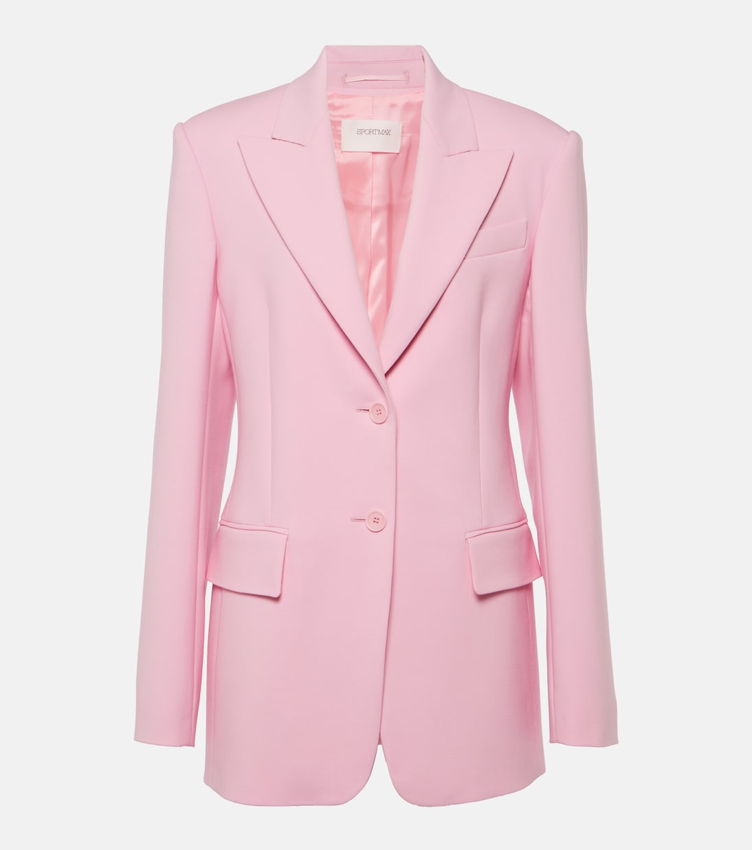 Пиджак zermat из смесовой шерсти Sportmax, розовый