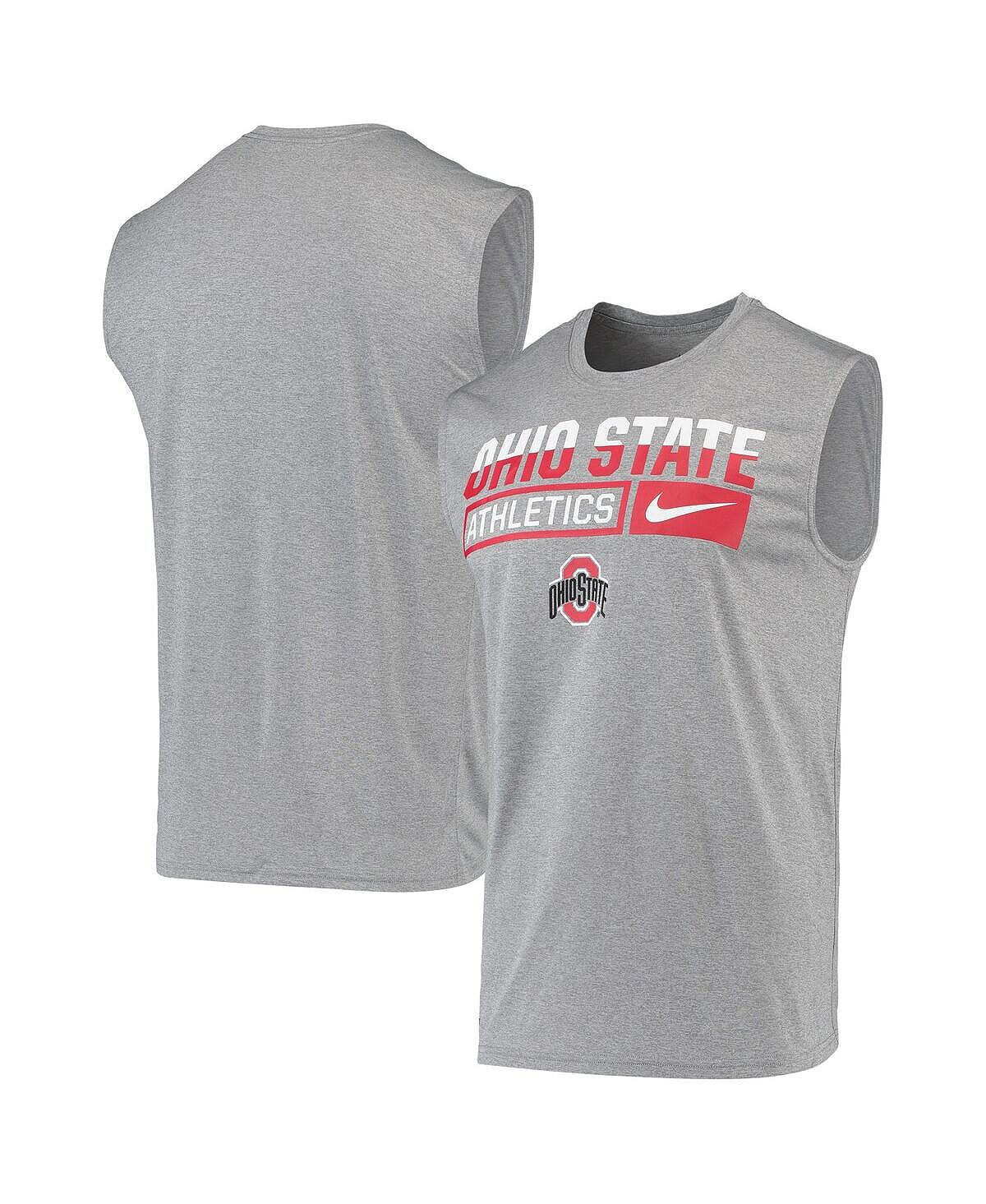 

Мужская серая майка Ohio State Buckeyes с надписью Drop Legend Performance Nike
