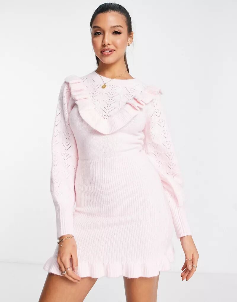 

Розовое платье с оборками и пуантами Miss Selfridge Heritage