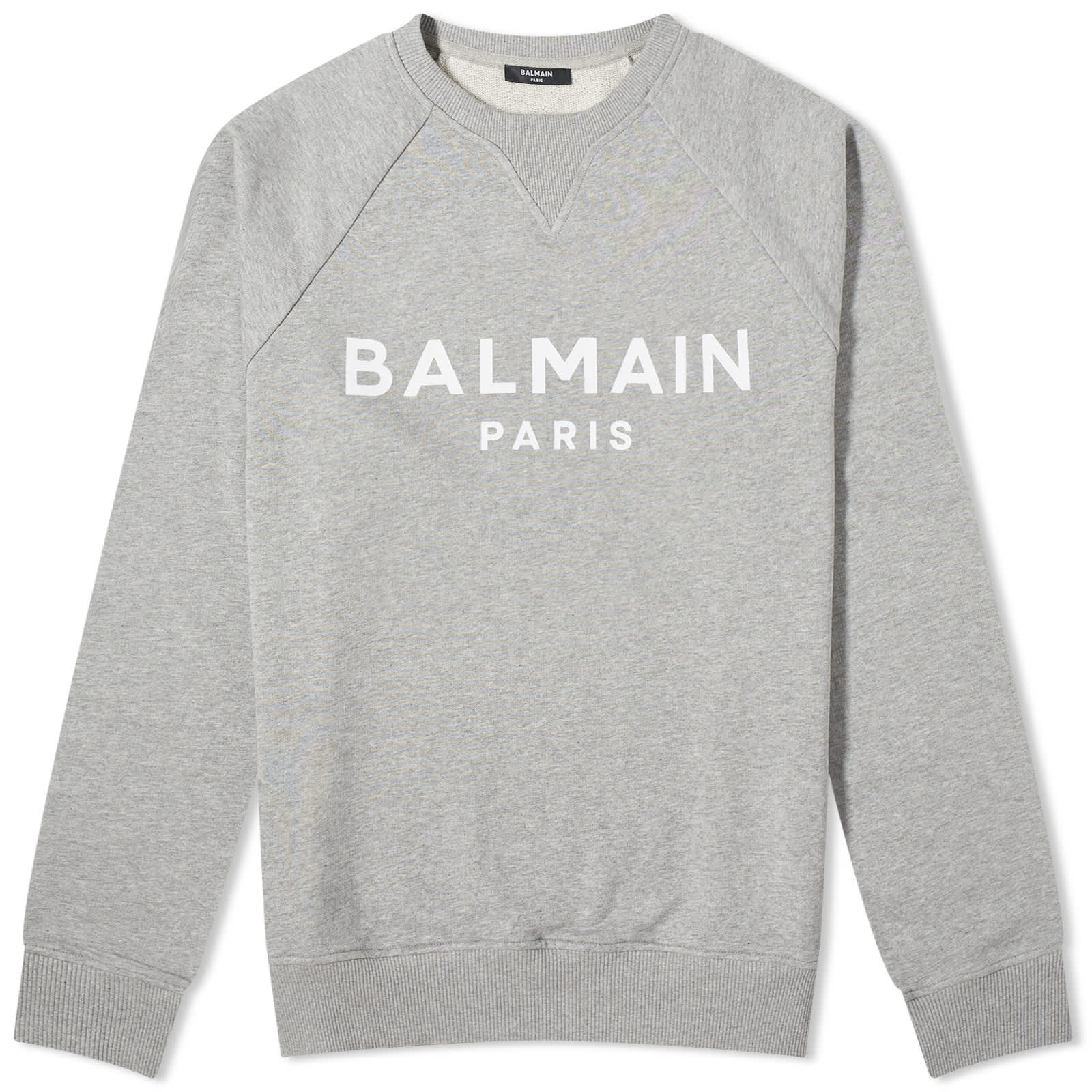 Свитшот Balmain Paris Logo, цвет Grey Marl & White