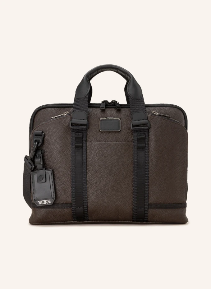 

Деловая сумка alpha bravo academy с отделением для ноутбука Tumi, коричневый