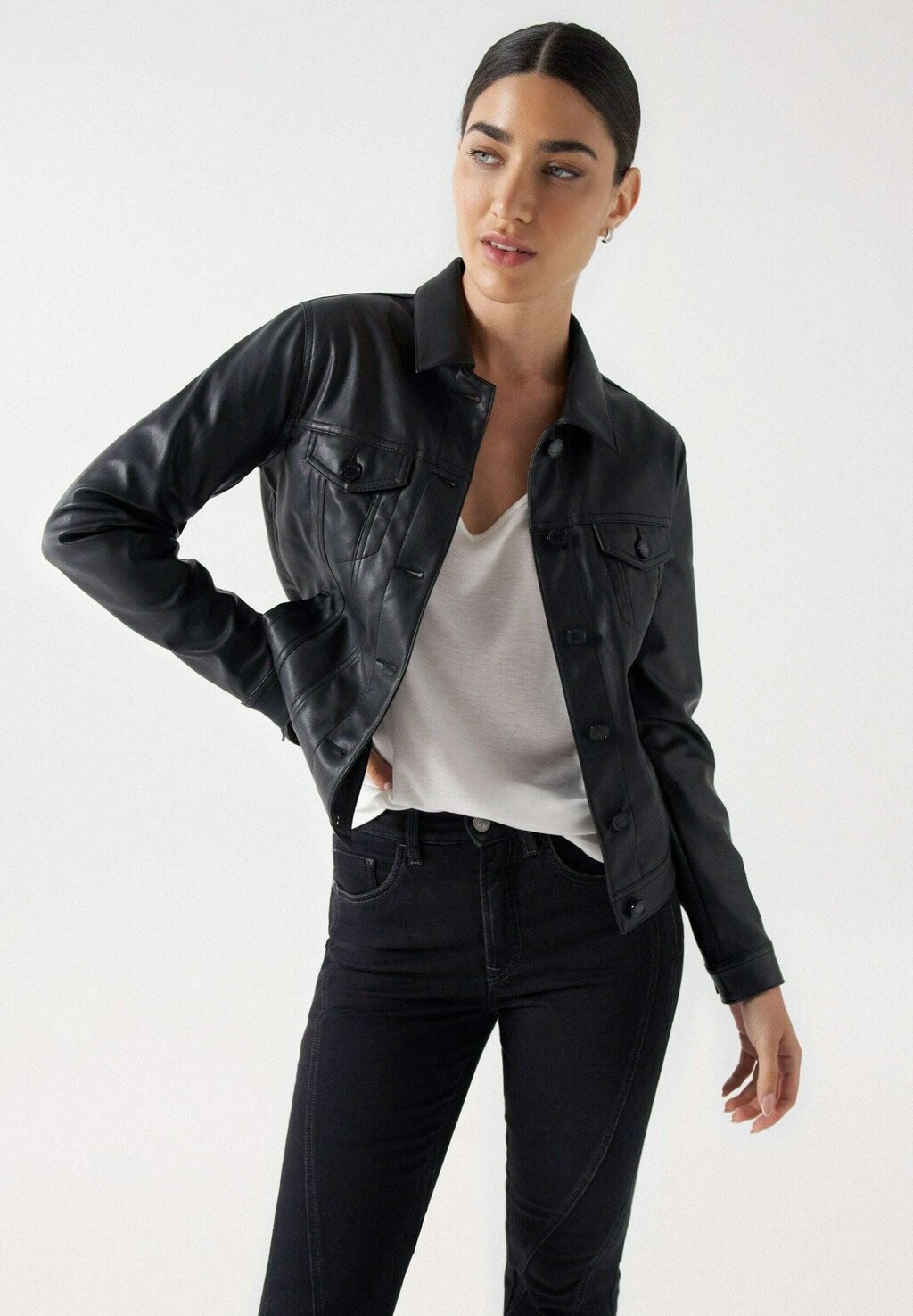 

Куртка из искусственной кожи Salsa Jeans, черный