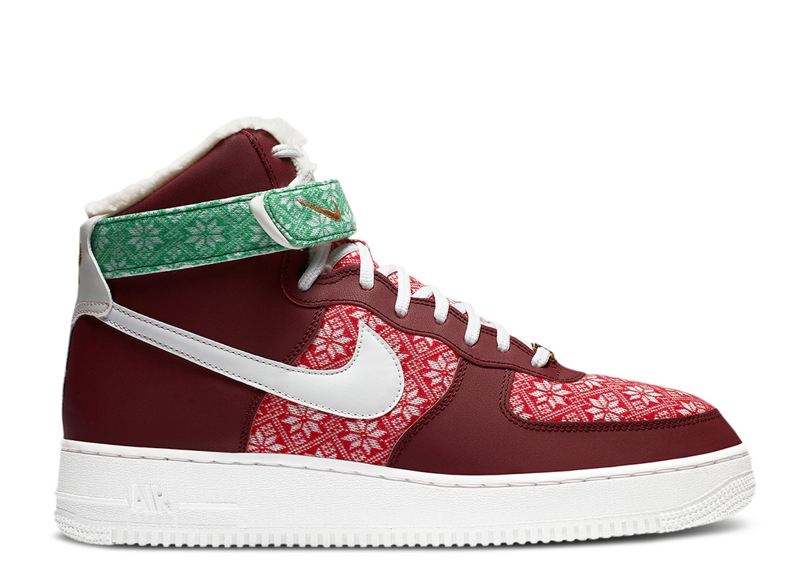 

Кроссовки Nike Air Force 1 High 'Christmas Sweater', красный