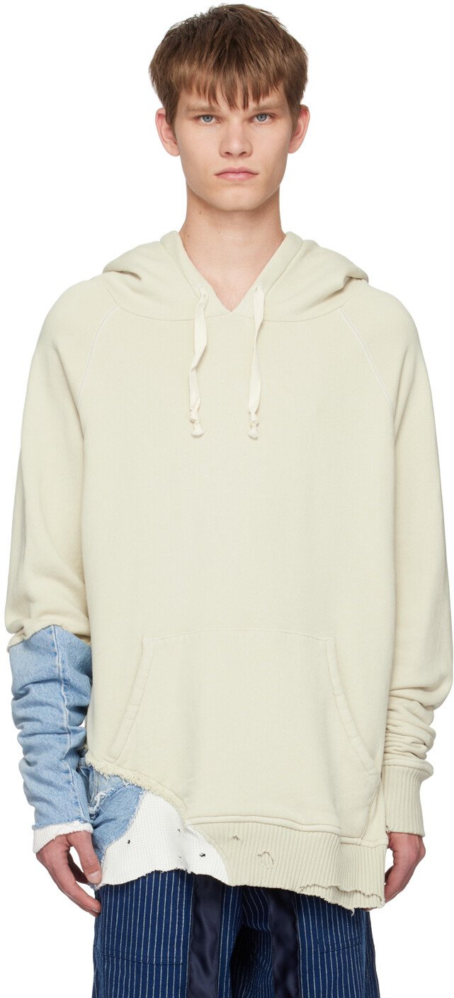 

Зеленая толстовка с фрагментами Greg Lauren, Зеленый
