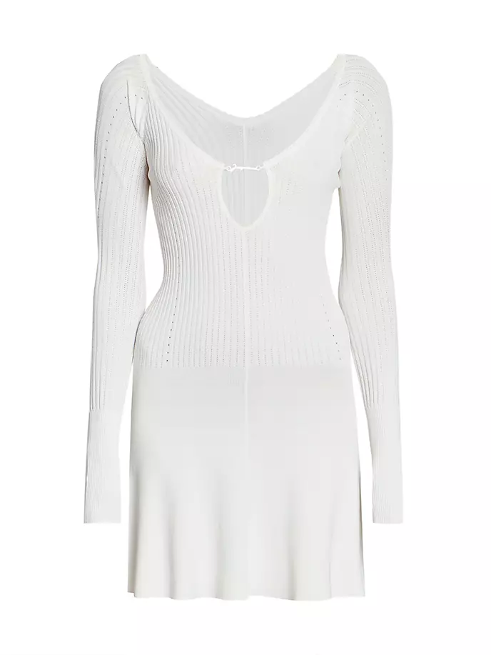 Мини-платье Pralu с логотипом Jacquemus, цвет off white