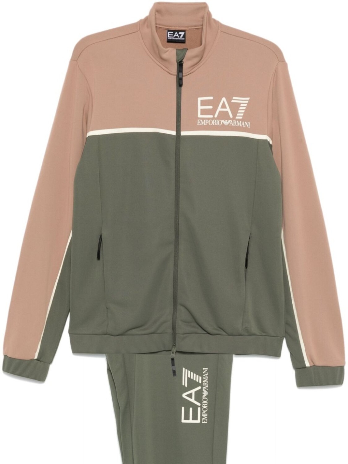 

Ea7 Emporio Armani спортивный костюм на молнии, коричневый