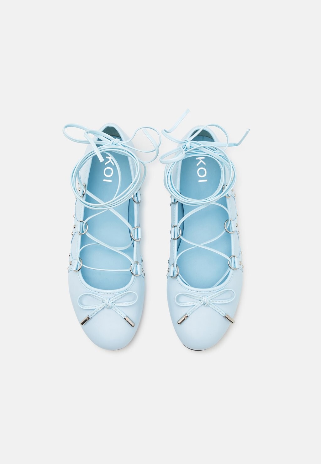 

Балетки с ремешками на щиколотке Violetta Lace Up Flat Ballet Shoes Koi Footwear, синие
