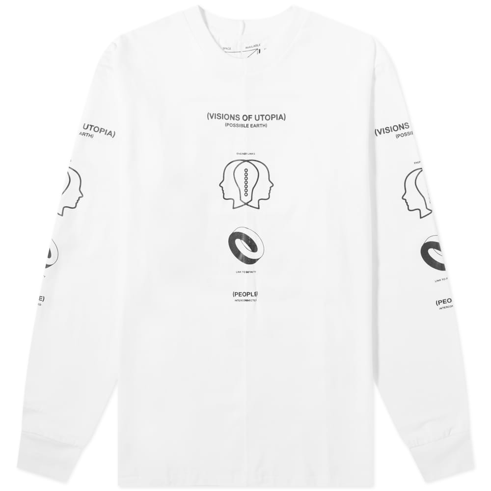 Переработанная футболка Utopia с длинными рукавами Space Available, белый