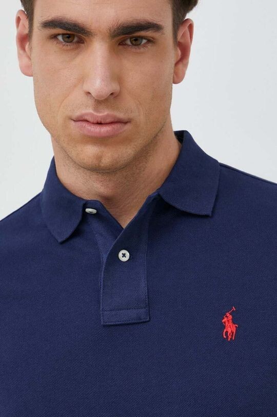 

Хлопковое поло Polo Ralph Lauren, темно-синий