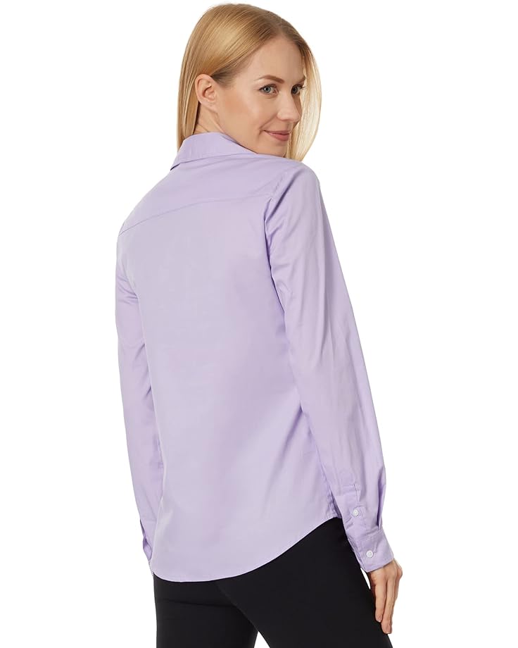 цена Рубашка U.S. POLO ASSN. Long Sleeve Solid Stretch Poplin Shirt, лавандовый