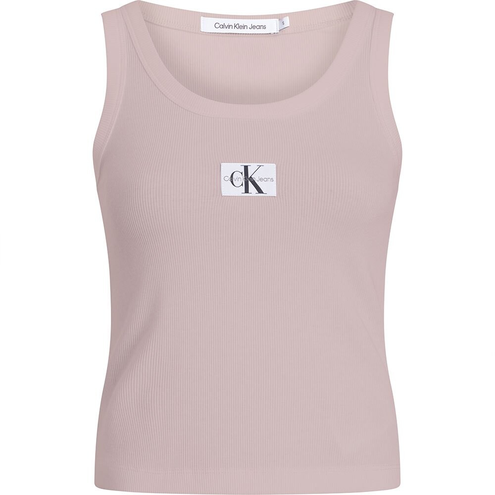 

Футболка Calvin Klein Jeans Woven Label, розовый