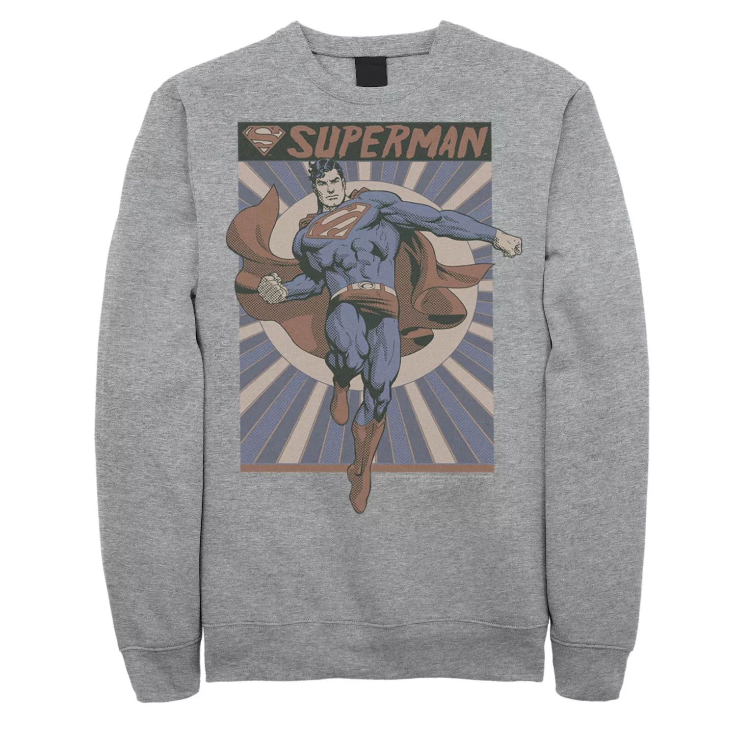 цена Мужской свитшот с постером в стиле поп-арт с изображением Супермена DC Comics