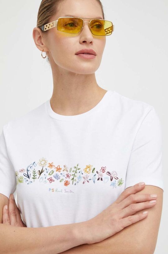 

Хлопковая футболка PS Paul Smith, белый